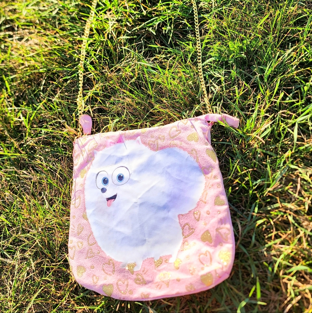 NWOT Secret life of pets Gidget pink gold chain crossbows purse